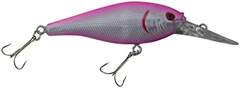 Berkley Flicker Shad Fishing Lure, Hot Pink, 1/8 oz, 1 1/2in | 4cm Crankbaits, Size, Profile and Dive Depth Imitates Real Shad, Equipped with Fusion19 Hook by Berkley