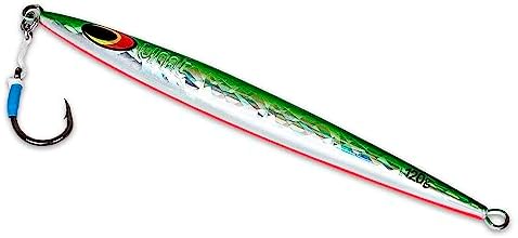 UMT 120g Offshore Saltwater Fishing Jigs for Tuna, Mahi-Mahi, Grouper, Redfish - Packs: 1, 5, 10. Green, Pink. Pro-Grade. - Image 2