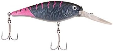 Berkley Flicker Shad Fishing Lure, Firetail MF Black Cougar, 1/4 oz, 2 1/4in | 6cm Crankbaits, Size, Profile and Dive Depth Imitates Real Shad, Equipped with Fusion19 Hook by Berkley