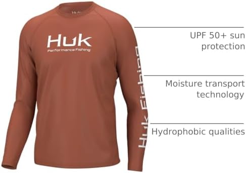 HUK Men's Pursuit Vented Long Sleeve Fishing Shirt (+30 UPF) - Image 3