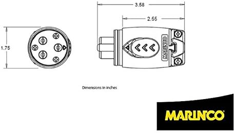 Marinco 70A Trolling Motor Plug and Receptacle Kit - Image 2