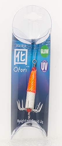 Otori Squid Jig, Weighted, 1 Pack, 1 oz, 1-1/8" Diameter Hook, Glow in the Dark by BeauMac