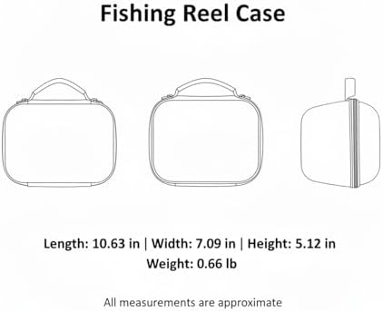 Fishing Reel Case, Hard EVA Shell for Spinning and Baitcasting Reels, Rigid Storage Cover for Tackle Box and Travel (1 PC) - Image 7