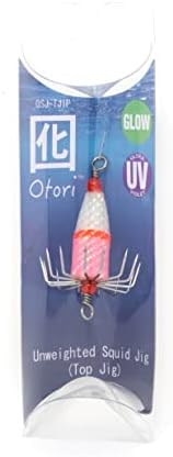 Otori Squid Jig, Weighted, 1 Pack, 1 oz, 1-1/8" Diameter Hook, Glow in the Dark by BeauMac