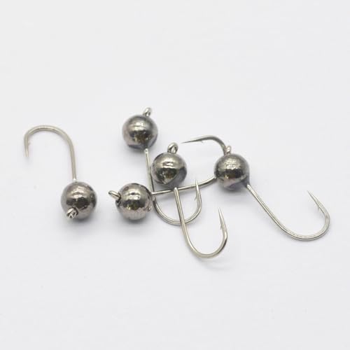 ALICHINO Tungsten Fly Tying Jig Heads for Fly Fishing Small Round Ball Crappie Jig Heads Tungsten Nano Jigs Kit Tungsten Beads with Hook - Image 2