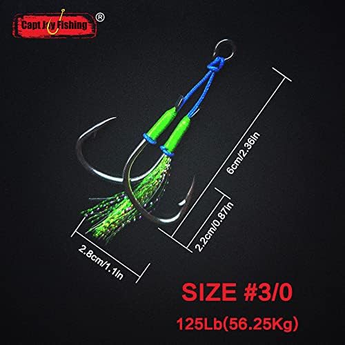 Capt Jay Fishing Assist Hooks - Jigging Slow Fast Jigs Stinger Hook for Dancing and Fishing - Image 7