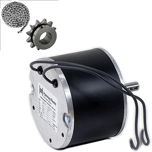 Hannay 9915.0042 12-Volt Hose Reel Motor with 5/8-Inch Bore Sprocket and #35 Drive Chain for 1500 and 1800 Electric Reels (Bundle, 3 Items) by HannayReels