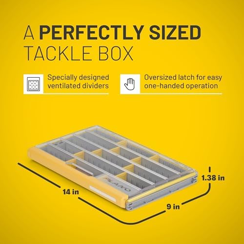 Plano EDGE 3700 Premium Thin Tackle Utility Box, Clear and Yellow, Waterproof and Rust-Resistant Bait and Tackle Box Storage Organization - Image 6