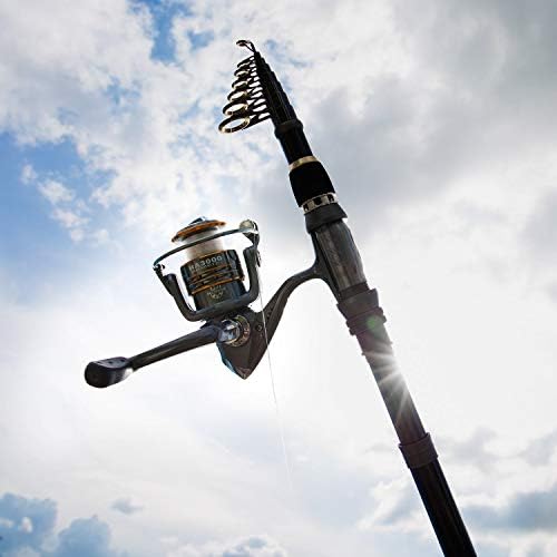 PLUSINNO Collapsible Telescopic Fishing Rod Pole and Reel Combo Starter Kit - Image 7