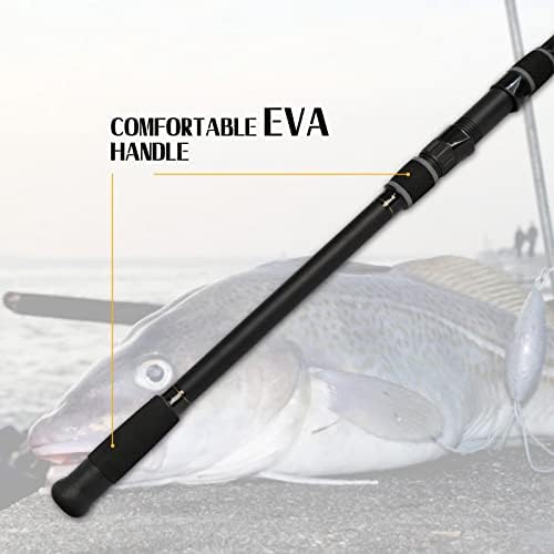 Fiblink Surf Fishing Rod 2 Piece/3 Piece/4 Piece Portable Travel Casting Rod Saltwater Surf Rod (9'/10'/12'/13') - Image 7