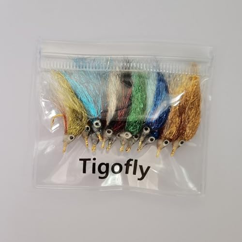 Tigofly 12pcs Wounded Minnow Fly Ice Dub Polar Fry Fly Fishing Flies Size 8 - Image 6