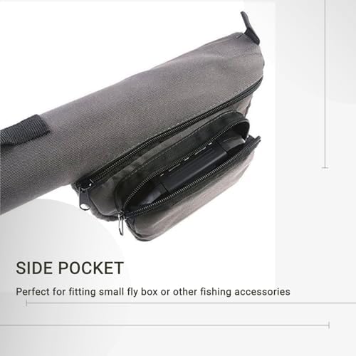 MAXIMUMCATCH Maxcatch Fly Fishing Rod Case with Reel Pouch, Complete Protection Bag for 9' 2-Piece/4-Piece Fly Rod, Gray Single Case - Image 6