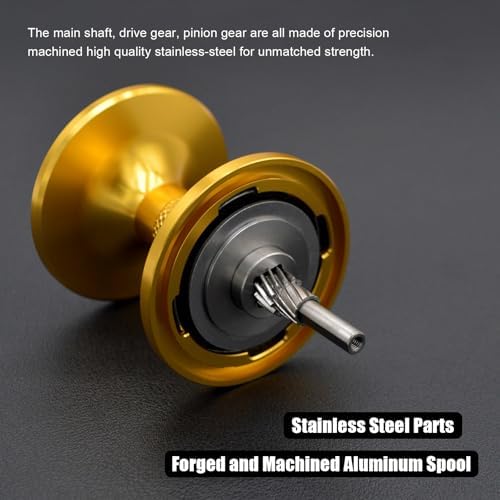Savage Jaws Conventional Lever Drag Fishing Reel, 6.3:1 Gear Ratio, 9+2 Bearings, Carbon Fiber Drag, Stainless Steel Main Shaft & Gear, One-Piece Aluminum Frame and Braid-Ready Spool - Image 7