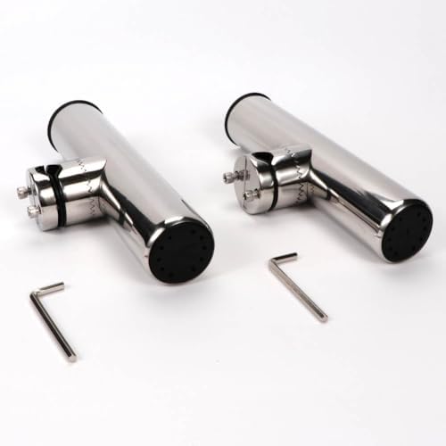 2PCS Stainless Tournament Style Clamp on Fishing Rod Holder for Rails 7/8" to 1", Rail Mount Rod Holder - Image 6