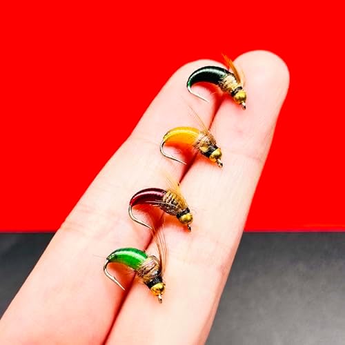 10Pc Wet Flies Bait Fly Fishing Flies for Bass Trout Pike Salmon Brass Head Caddis Nymph Handmade Fishing Bait Artificial Insect Fishing Lure - Image 7