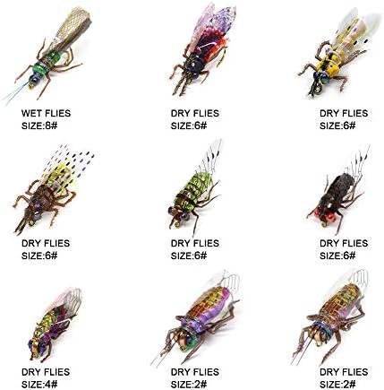 YZD Trout Fly Fishing Flies Collection 194/118/69 Premium Flies Dry Wet Nymph Streamers Fly Assortment with Fly Box Flyfishing Flys Lures Kits - Image 7