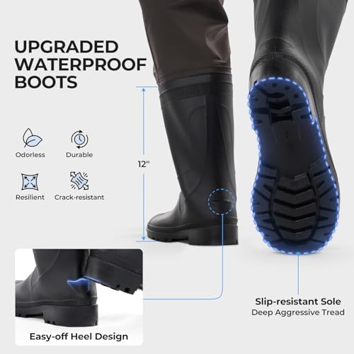 Calamus WaveWalker Waist Waders with Boots, Hip Waders for Men - Image 6