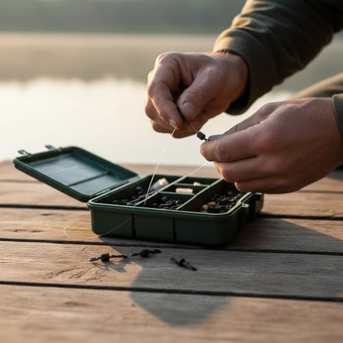 25pcs/Set Swivels Q Shaped Fishing Swivels Carp Rigs Accessory for Outdoor Fishing Matte Black - Image 7