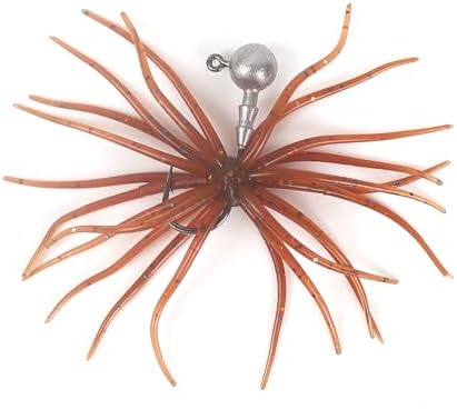 Silicone Soft Dice Fishing Lures: 12pcs Multiple Tentacles Slow Sink Soft Plastic Baits for Bass Drop Shot Finess Wacky Rig - Image 7