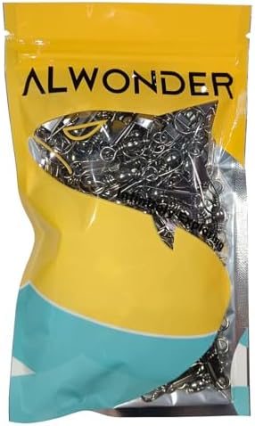 Alwonder 100-Pack Fishing Snap Swivels, Barrel Swivels Fishing Tackle with Snaps Freshwater, Stainless Steel Safty Interlock Snap Swivel Black Nickel Coated Lure Hook Connector Quick Change Clips - Image 7