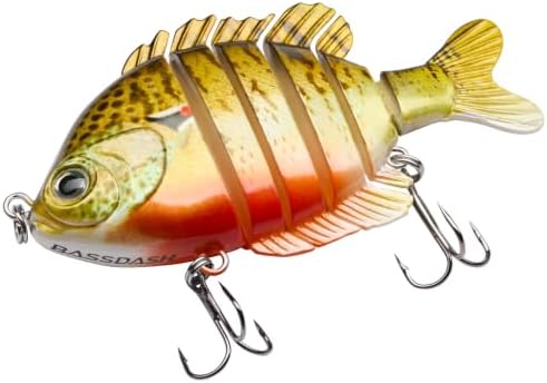 BASSDASH SwimPanfish Multi Jointed Bluegill Bass Fishing Lure Swimbaits - Image 5