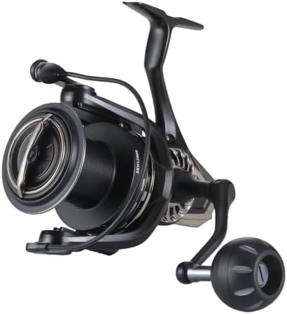 GARRET 12000/16000 Surf Fishing Reel - Heavy Duty Saltwater Spinning Reel, 60LB Carbon Drag, Magnesium Alloy Body, CNC Aluminum + 2 Graphite Interchangeable Spools, Long-Cast Worm Shaft System - Image 7