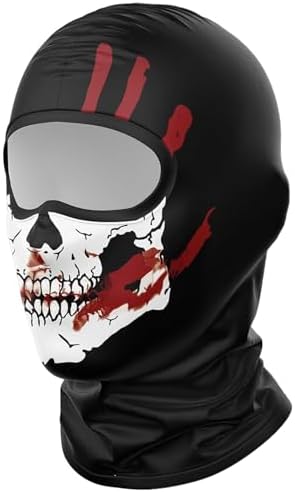 Skeleton Gloves and Skull Mask, Ghost Balaclava Halloween - Image 7
