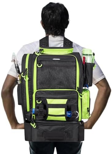 Fishing Backpack with Cooler for 3 Tackle Boxes Fishing Bag with Rod Holder - Image 7