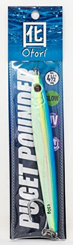 Otori Puget Sound Pounder Jig | Jigging Lure | Glow UV Paint | Assorted Sizes 45g/1.5oz, 70g/2.5oz, 100g/3.5oz & 130g/4.5oz | Fishing Jig | Jig for Halibut, Lingcod, Rockfish, Chinook, COHO & Salmon by BeauMac