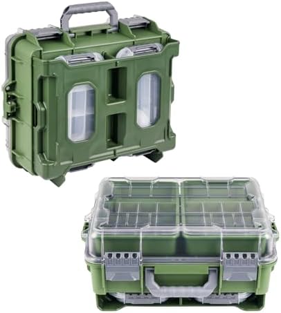 THKFISH Waterproof Tackle Box, Portable Fishing & Tackle Storage Box with Two 3500 Stowaway Boxes and Removable Dividers, Tackle Box, Thicker Floating Airtight Stowaway,Pink/Green/Blue/Grey - Image 6