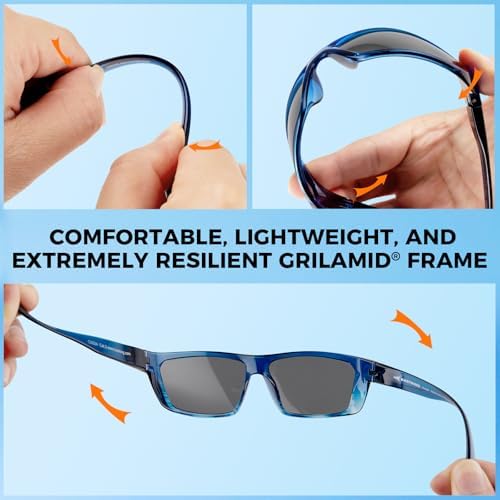 KastKing Huzzah Polarized Sport Sunglasses for Men and Women, Wrap Design - Image 6