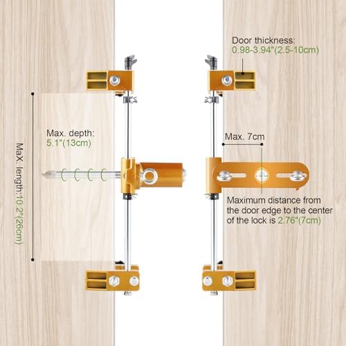 Upgraded Door Mortise Jig for Wooden Doors, Dual-Rail Micro-Adj - Image 6