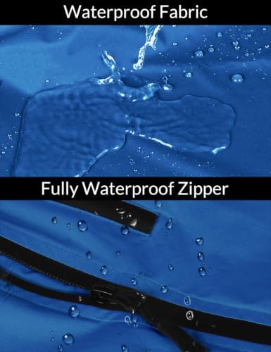 baleaf Men's Rain Jacket Waterproof Hood Lightweight Reflective Packable - Image 5