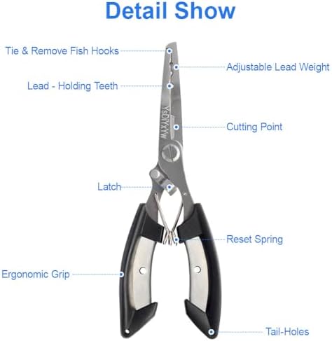 Fishing Pliers, 3rd Generation Multifunctional Stainless Steel Fish Pliers Hook Remover Tools with Lanyard, Suitable for Saltwater and Freshwater - Image 7