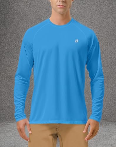 Roadbox Men's UPF 50+ UV Sun Protection Shirts, Long Sleeve Swim Rash Guard - Image 6