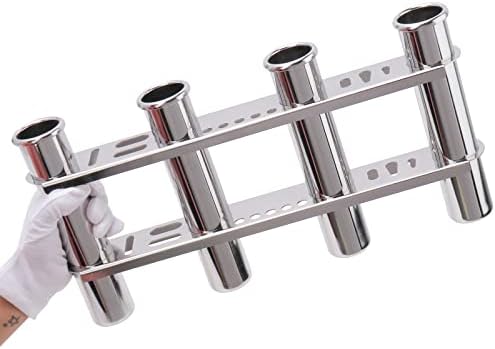 Fishing Rod Holder for Boat, Vertical Wall Mounted Fishing Rod Rack, Stainless Steel Rod Holder for Marine Boat,Fishing Boat, Truck (4 Tubes Upgrade) - Image 6