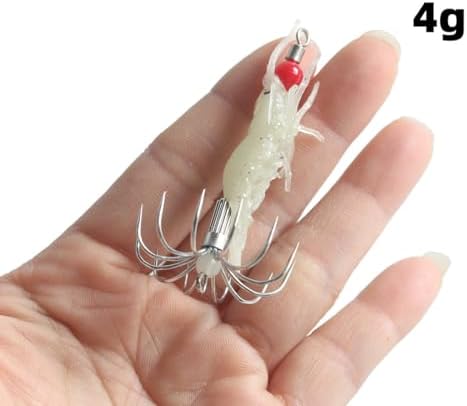 Pack of 6 Luminous Squid Jig Octopus Squid Jigs Umbrella Hooks for Sea Fishing Lures - Image 7
