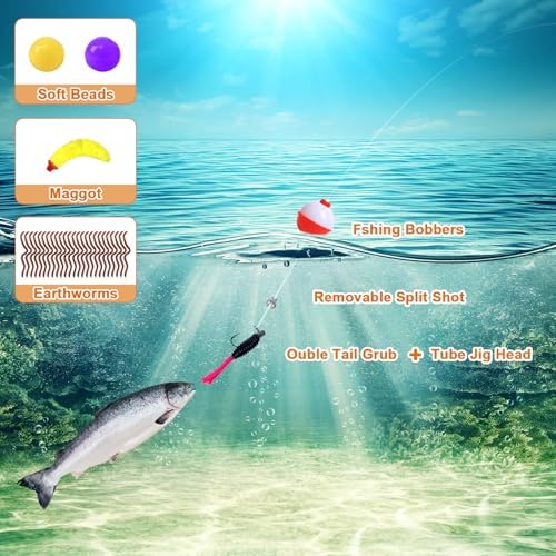 FONMANG 322-Piece Fishing Lures Kit - Buzz Bait/Spinner Baits/Jig/Frog, Fishing Tackle Box with Tackle Included, Soft Bait/Hooks/Weights, Fishing Gear Lure Kit Gift for Men Freshwater Bass Trout - Image 6