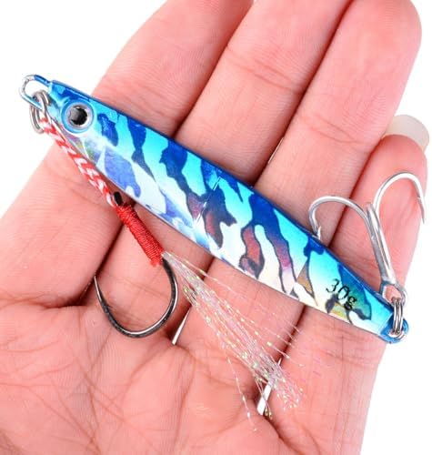 Aorace Jigging Lure Lead Fish Metal Jig Fishing Lure Paillette Knife Artificial Hard Bait Laser Body - Image 7