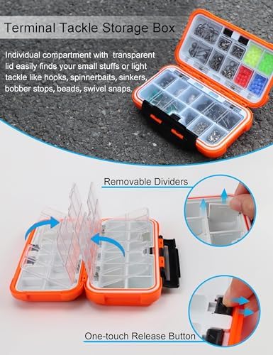 Hlotmeky Small Kayak Mini Tackle Box Waterproof Fishing Lure Box Terminal Storage Fishing Hook Organizer - Image 6