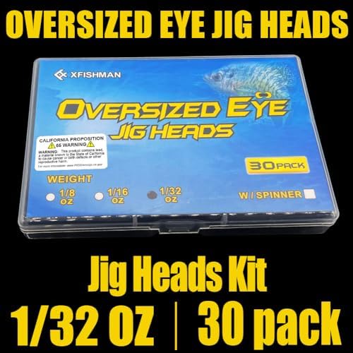 Crappie Jig Heads Kit With Underspin Spinner Blade, Lures and Jigs for Fishing - 30 & 50 Pack, 1/8, 1/16, 1/32 oz - Image 7