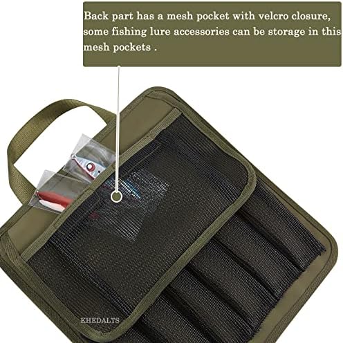 Fishing Jig Bag Large Lures Bags Saltwater & Freshwater,Slow Pitch Jigs Storage Bag Suitable For Max 10inch Jigs,Heavy Duty Offshore Fishing Jigs Lead Bag For Men Gifts Waterproof Army Green - Image 7