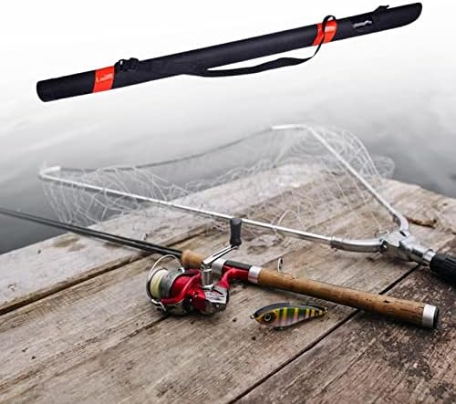 Fly Fishing Rod Case Fishing Rod Tube Case Men Gift Travel Carrying Bag, Black, 125cm - Image 7