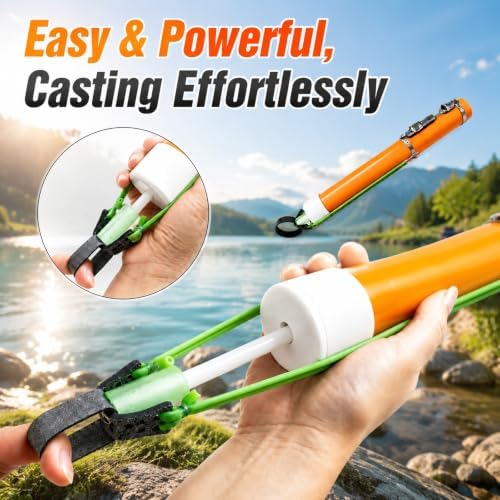 Catapult Fishing Rod, Heavy-Duty Durable Slingshot Fishing Pole for Freshwater & Saltwater, Portable Travel Lure Launcher, Great Outdoor for Anglers, - Image 7