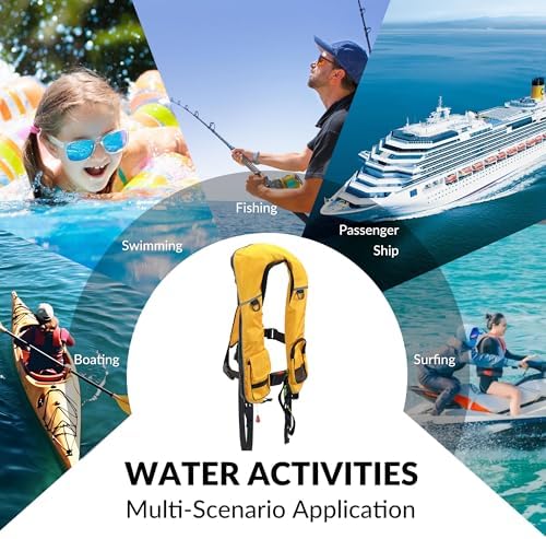 Inflatable Life Jackets for Adults Automatic Life Vests PFD Low Profile Load Capacity Up to 330lbs - Image 6