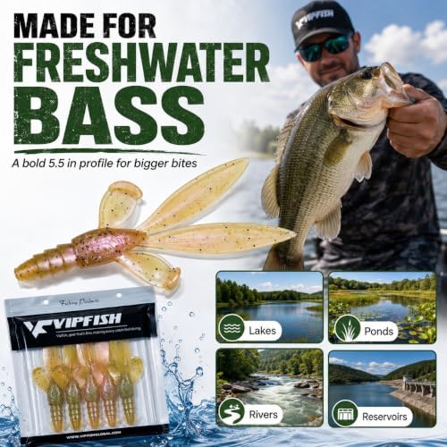5.5" Creature Bait Soft Plastic Fishing Lures - Image 6