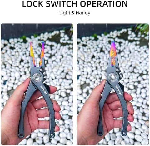 Fishing Pliers for Saltwater & Freshwater, with line Cutter, 6 or 7.5 inch, Hook Remover Pliers, SUS420 Jaws with Titanium Coating, Tungsten Carbide Cutter (Natural, 7.5 inch) - Image 6