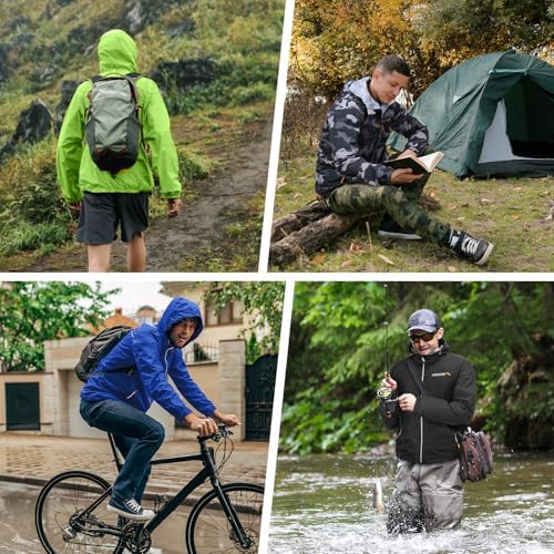 APEXUP Packable Rain Jacket Men Waterproof Lightweight Raincoat with Hood - Image 6