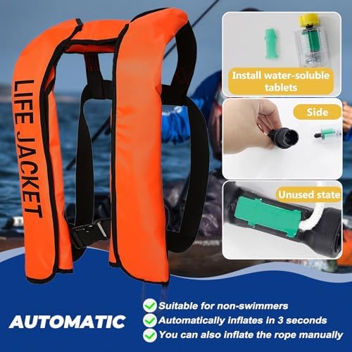 24G Co2 Cartridge Cylinder for Life Vest, Accessory for C02 PFD Rearming Kit, for Auto/Manual Inflating Life Jacket, for Adult, Used for Fishing, Surfing, Sea/Ocean Activities 2Pack - Image 7