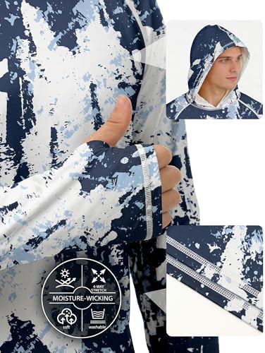 Men's UPF 50+ Sun Protection Hoodie, Long Sleeve Fishing Shirt - Image 6
